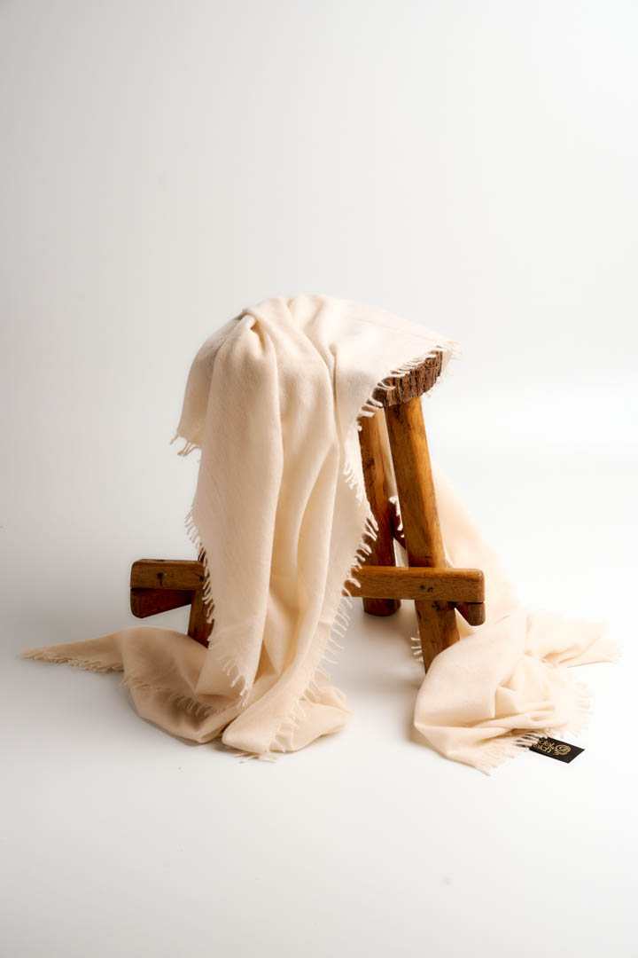 Thumbnail for Pure Cashmere shawl- Soft Pearl 